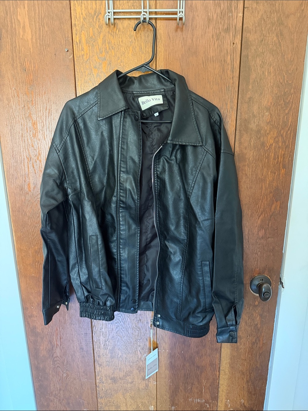 Black Women’s Faux Leather Jacket